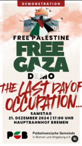 Free-Gaza-Demonstration am 21. Dezember @ Hauptbahnhof