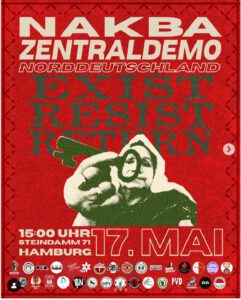 Nakba Zentraldemo am 17. Mai in Hamburg