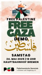 Free-Gaza Kundgebung und Demonstration am 24. Mai 2025 @ Hauptbahnhof